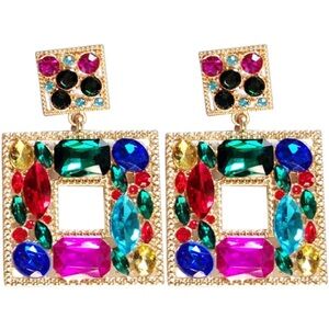 Multicolor statement earrings